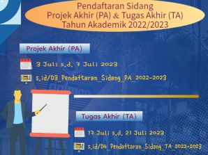 Jadwal Pelaksanaan Sidang Proyek Akhir dan Tugas Akhir…